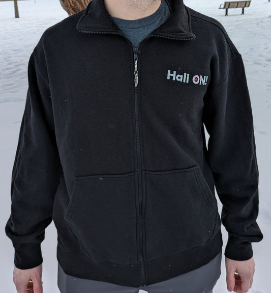 HALI ON! Hemp relaxed fit Fleece Track Jacket- Unisex