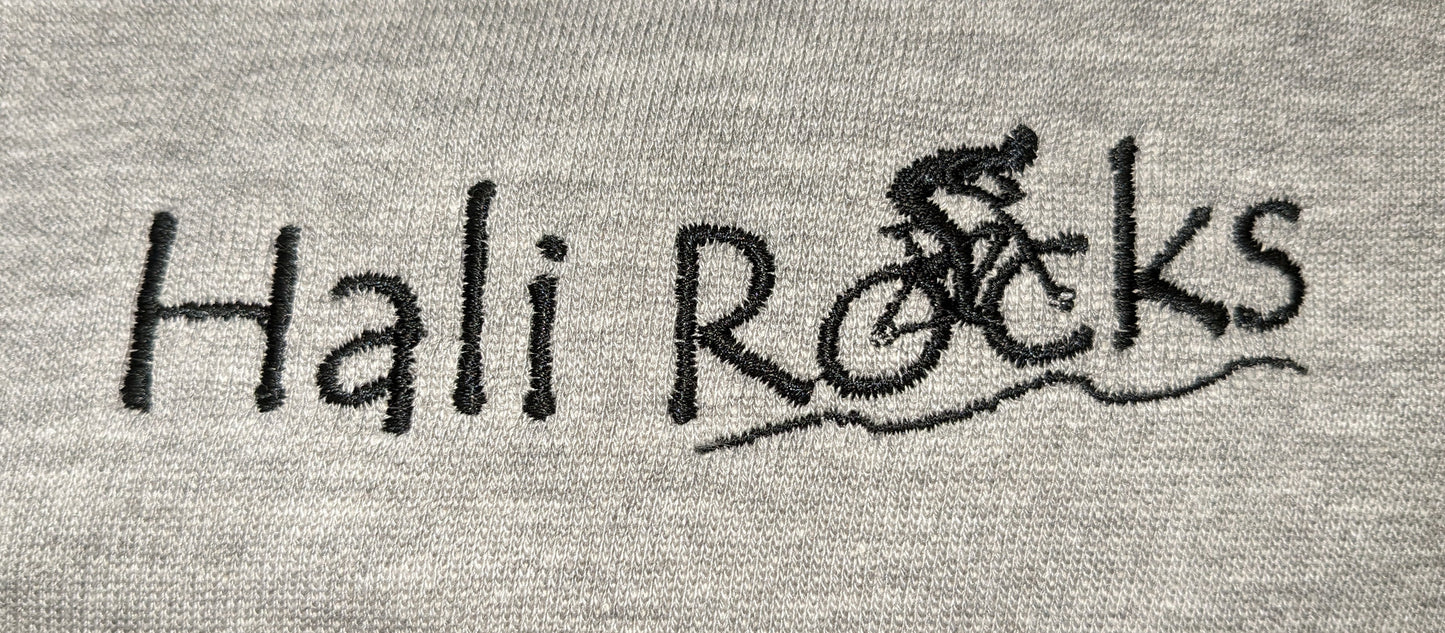 Hali Rocks Three End Bamboo Fleece Crew Neck Sweatshirt Colour=light grey