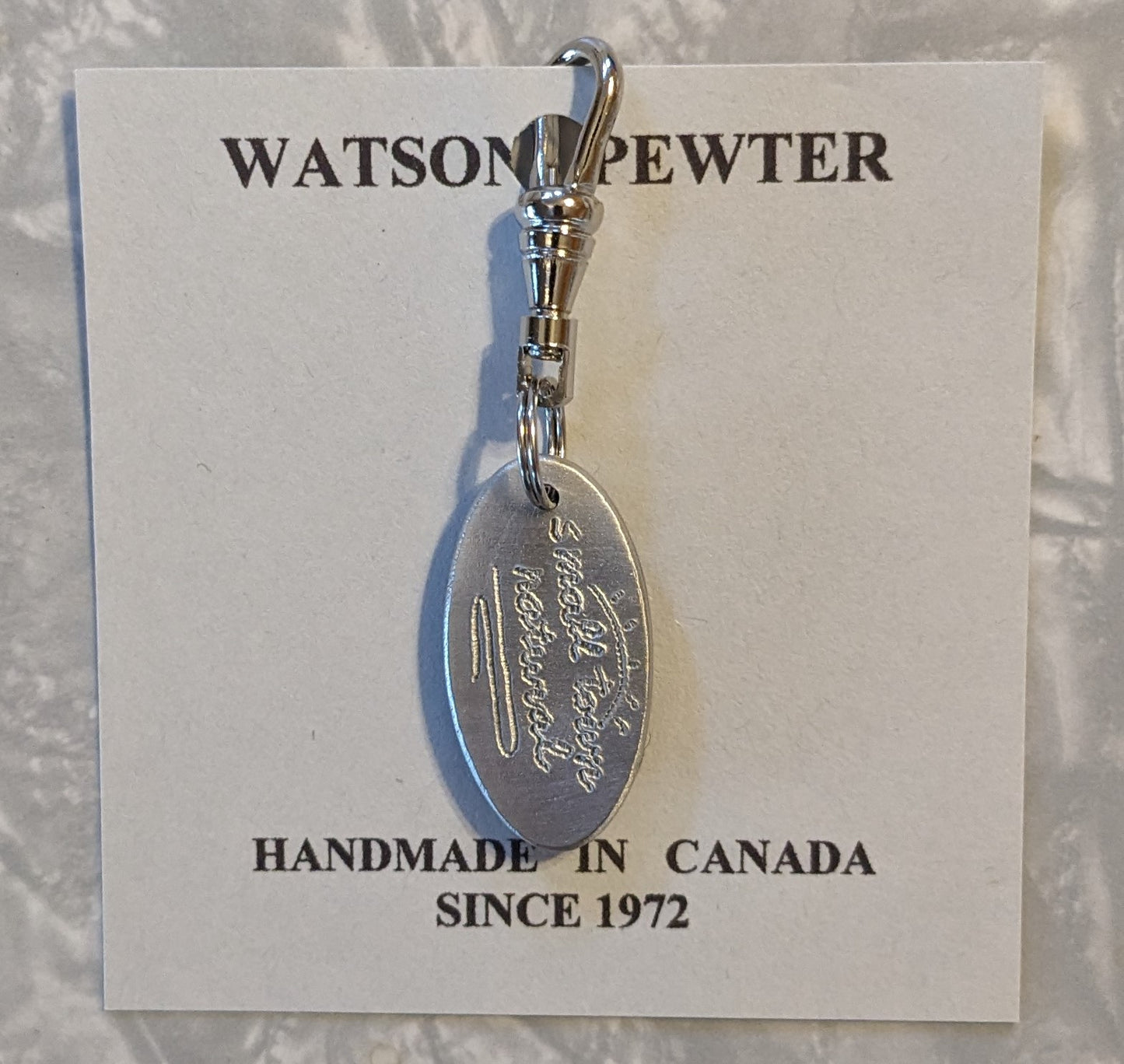 Zipper Pull - Pewter Small Town Natural Spruce Tree