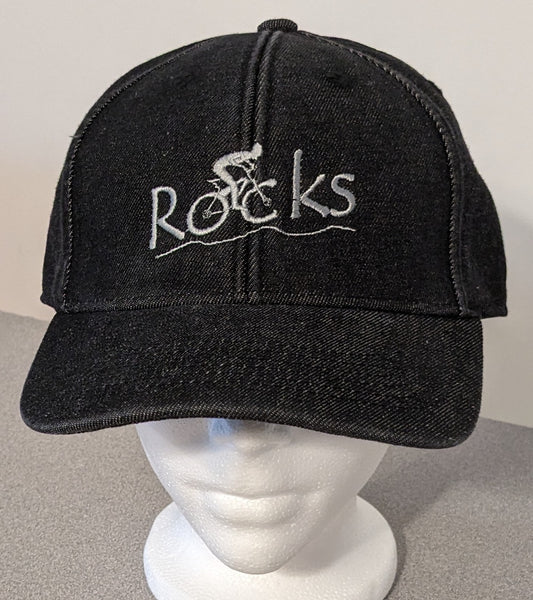 XL denim Hat 100% Cotton 'Rocks' reg curved peak