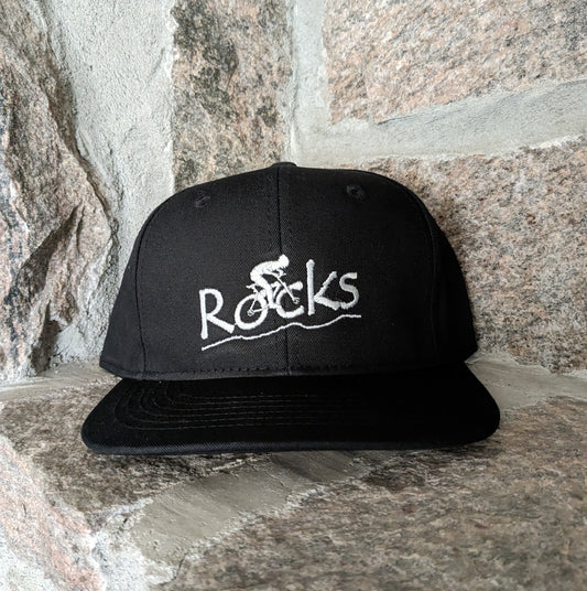 Hat 100% Cotton Rocks Mtb flat peak black