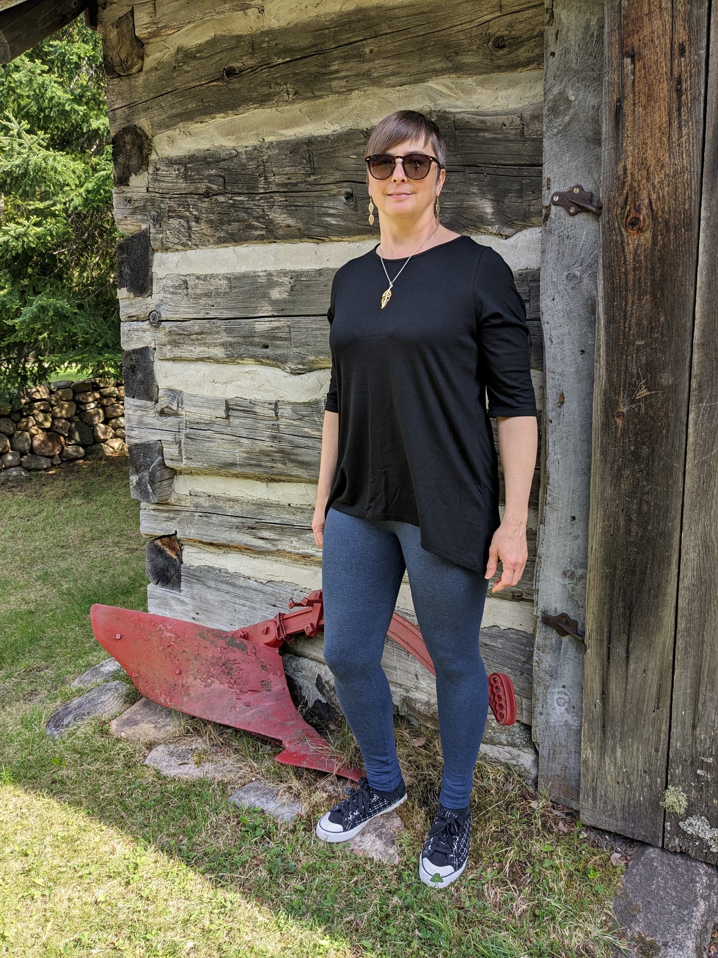 Cool Bamboo 3/4 Sleeve Fluid Top - Women's sizing