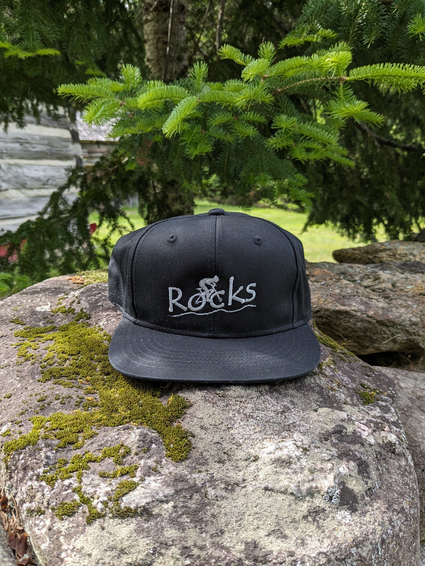 Hat 100% Cotton Rocks Mtb flat peak black