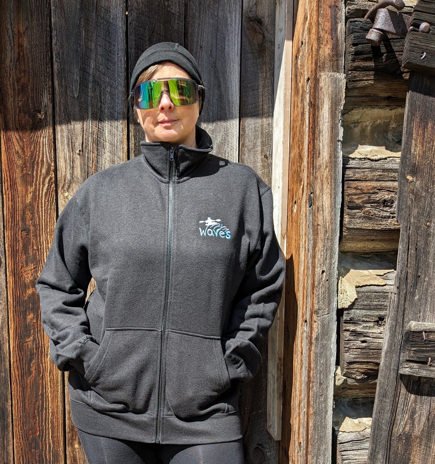 Waves Hemp relaxed fit Fleece Track Jacket- Unisex