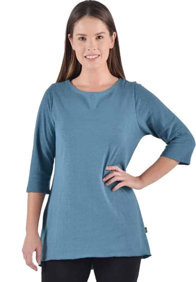Roads Hemp 3/4 sleeve Fluid Top - Women