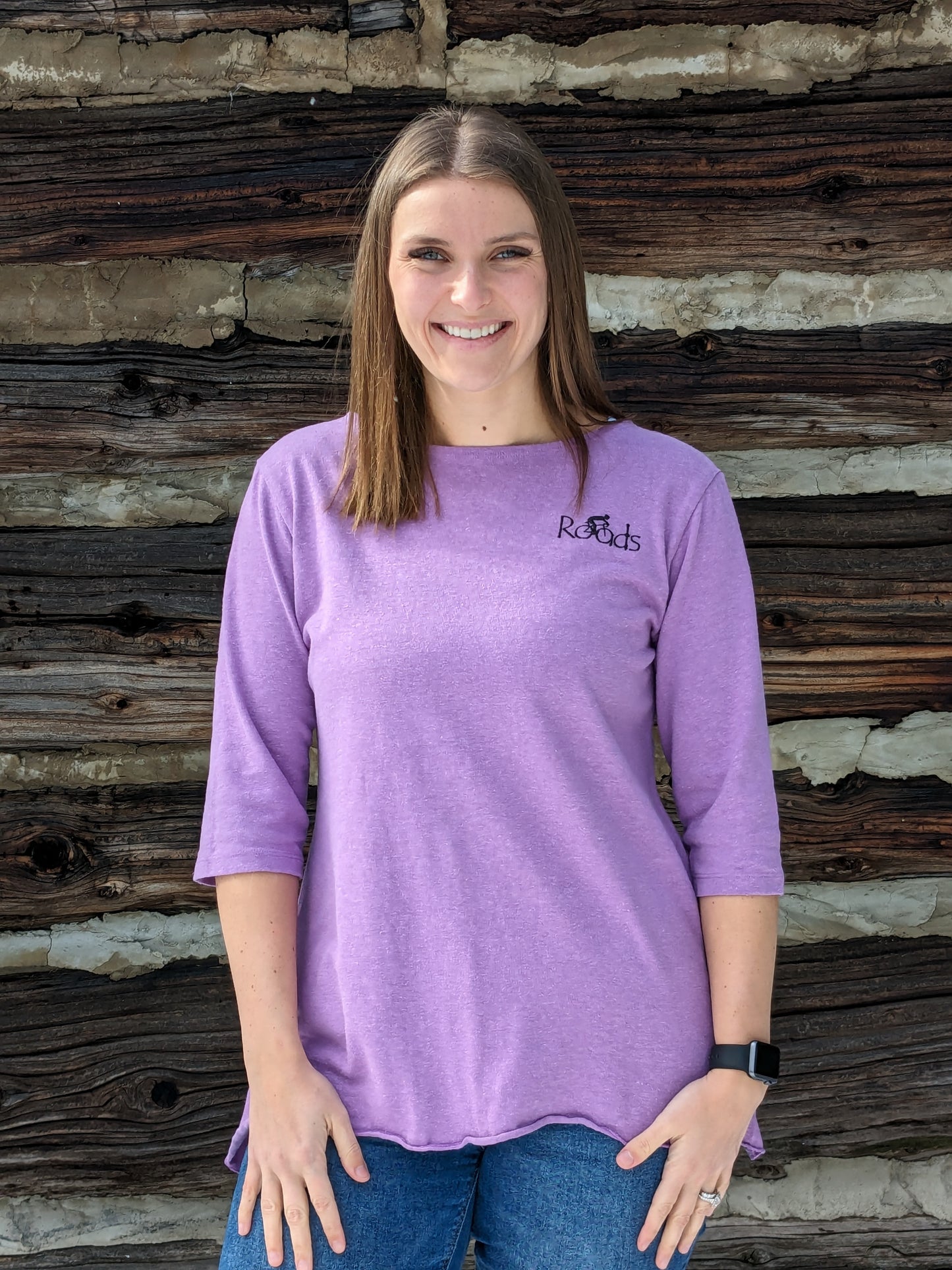 Roads Hemp 3/4 sleeve Fluid Top - Women
