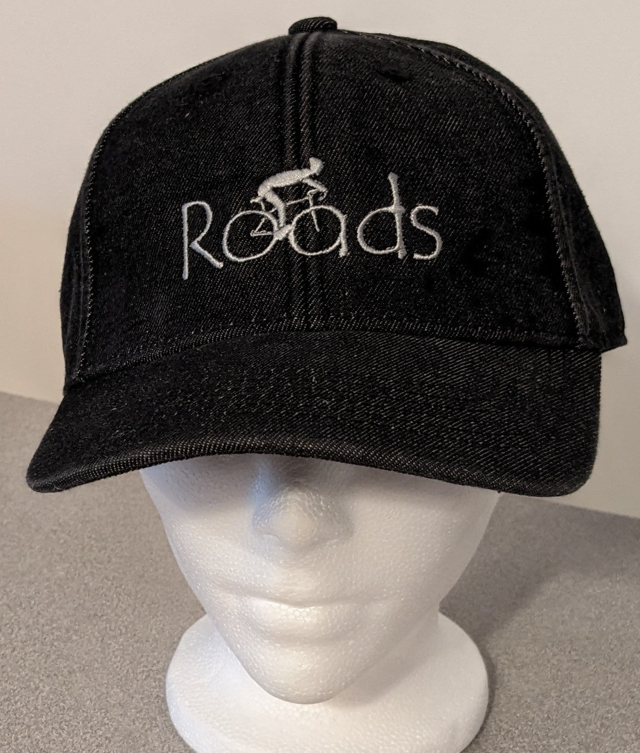 XL denim Hat 100% Cotton 'Roads' reg curved peak
